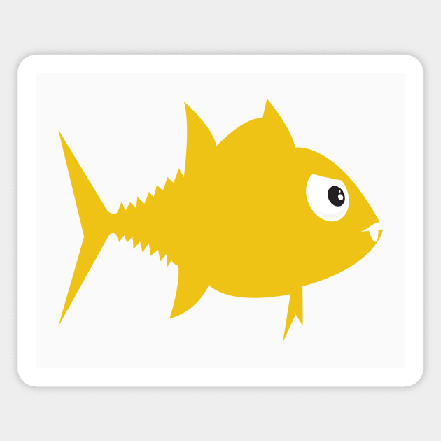 Monster Sea Fish Sticker by JevLavigne